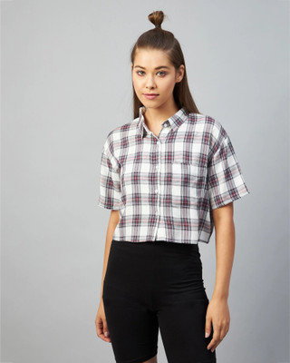Chimpaaanzee Women Checkered Casual Multicolor Shirt