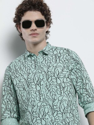 The Indian Garage Co. Men Printed Casual Green Shirt