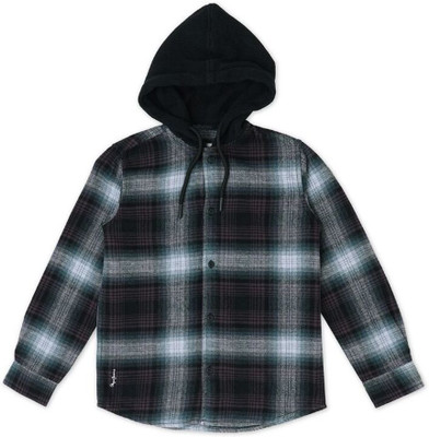 Pepe Jeans Boys Checkered Casual Black Shirt