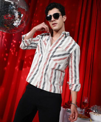 CAMPUS SUTRA Men Striped Casual Multicolor Shirt