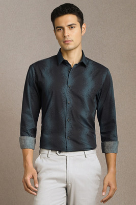 LOUIS PHILIPPE Men Printed Casual Dark Blue Shirt