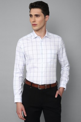 LOUIS PHILIPPE Men Checkered Formal White Shirt