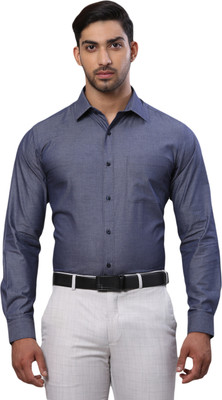 Raymond Men Solid Formal Grey Shirt