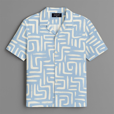 BIKIT Men Printed Casual Blue Shirt