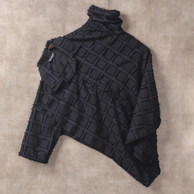 Lunice Men Self Design Casual Black Shirt