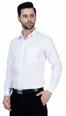 EMARINERSAPP Men Solid Formal White Shirt
