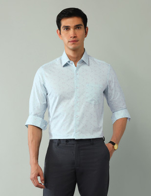 ARROW Men Printed Casual Blue Shirt