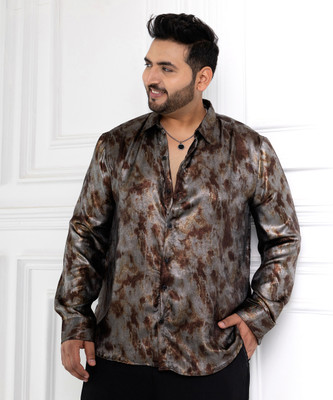 Instafab Plus Men Self Design Casual Multicolor Shirt
