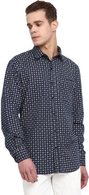 V-MART Men Checkered Casual Dark Blue, White, Brown Shirt