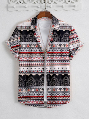 SHIVFORYOU Women Printed Casual Multicolor Shirt