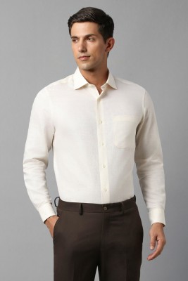 LOUIS PHILIPPE Men Solid Formal Cream Shirt