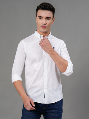 RED TAPE Men Striped Casual White Shirt