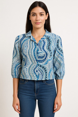 GLENZI Women Printed Casual Multicolor Shirt