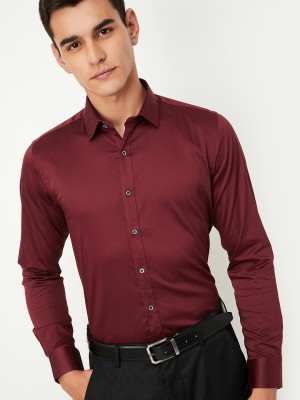 MAX Men Solid Casual Red Shirt