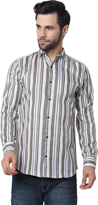 Varni Creation Men Striped Casual Multicolor Shirt