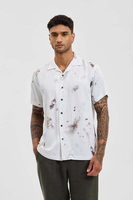 Snitch Men Printed Casual Brown Shirt