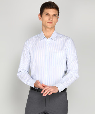 Raymond-Men-Striped-Formal-Blue-Shirt