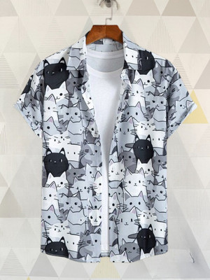 Zonly Men Printed Casual Multicolor Shirt