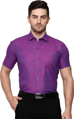 KOSZULE Men Self Design Formal Purple Shirt