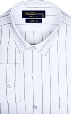 ACCOX Men Striped Formal Multicolor Shirt