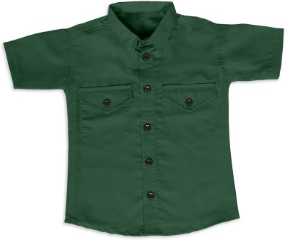 Divy Fashion Boys Solid Casual Green Shirt