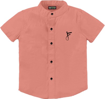 Cloud Kids Boys Self Design Casual Pink Shirt