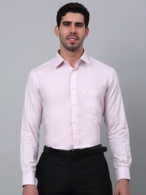 CANTABIL Men Solid Formal Pink Shirt