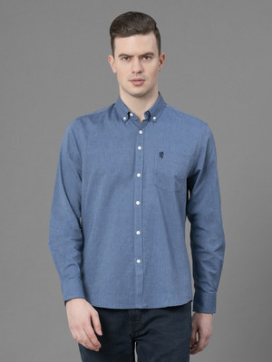 RED TAPE Men Solid Casual Blue Shirt