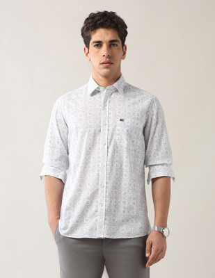 Arrow Sport Men Printed Casual Grey Shirt