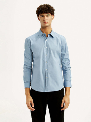 LEVI'S Men Solid Casual Light Blue Shirt