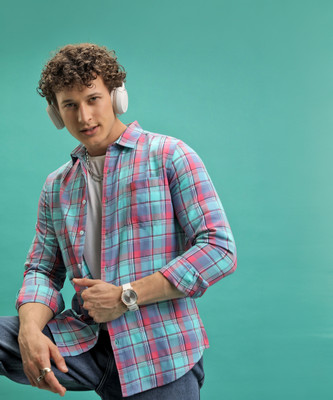 HIGHLANDER Men Checkered Casual Multicolor Shirt