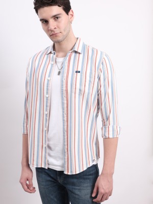 LEE Men Striped Casual Multicolor Shirt