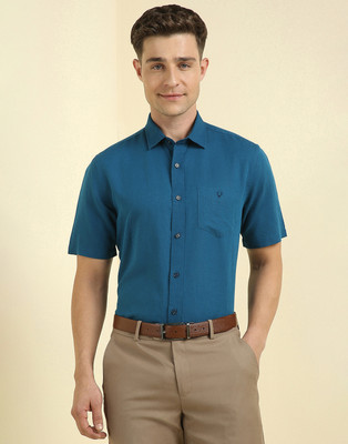 Allen Solly Men Solid Formal Blue Shirt