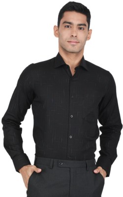 MONTE CARLO Men Solid Formal Black Shirt