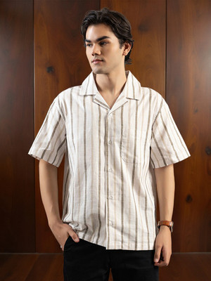 Club York Men Striped Casual Blue Shirt