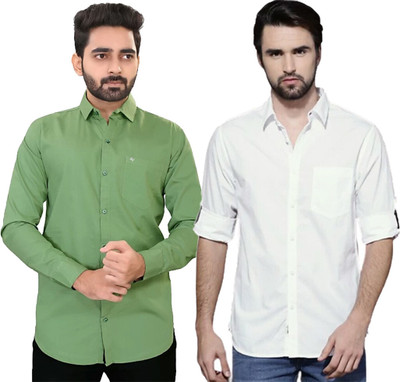 Modernity Men Self Design Casual Multicolor Shirt(Pack of 2)