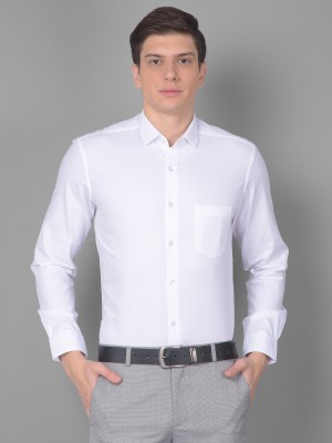 Canary London Men Solid Formal White Shirt