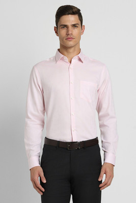 PETER ENGLAND Men Self Design Formal Pink Shirt