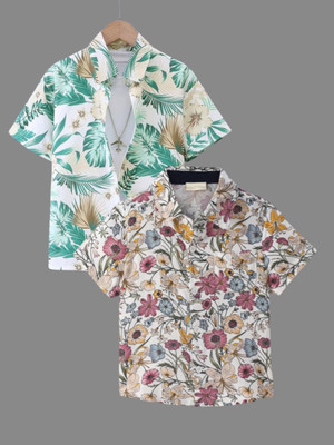 KILLER Boys Printed Casual Multicolor Shirt(Pack of 2)