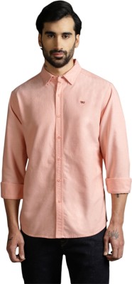 ROYAL ENFIELD Men Solid Casual Pink Shirt