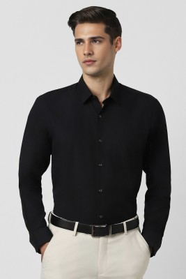 PETER ENGLAND Men Solid Formal Black Shirt