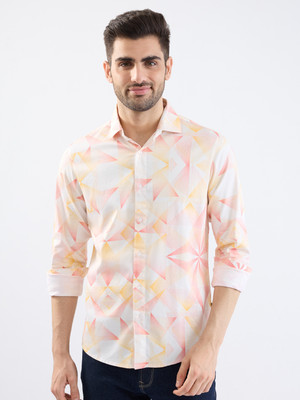 Spykar Men Printed Casual White Shirt