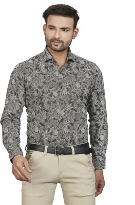 dukul Men Printed Formal Grey Shirt