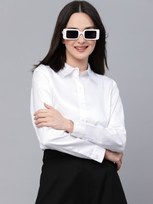 Style Quotient Women Solid Formal White Shirt