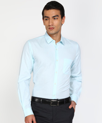 PETER ENGLAND Men Solid Formal Blue Shirt