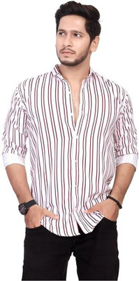 PM Collections Men Striped Casual Multicolor Shirt