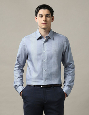 ARROW Men Geometric Print Formal Blue Shirt