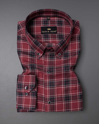 french crown Men Checkered Casual Multicolor Shirt