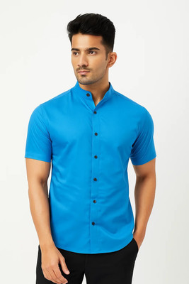 RAREMARK Men Solid Formal Blue Shirt