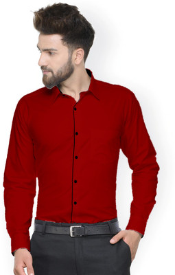 Gujju lifestyle Men Solid Formal Red Shirt